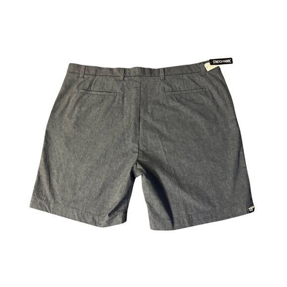 Roundtree Yorke Shorts Mens 48 NEW Blue Classic Fit Stretch Flat Front - Picture 4 of 15